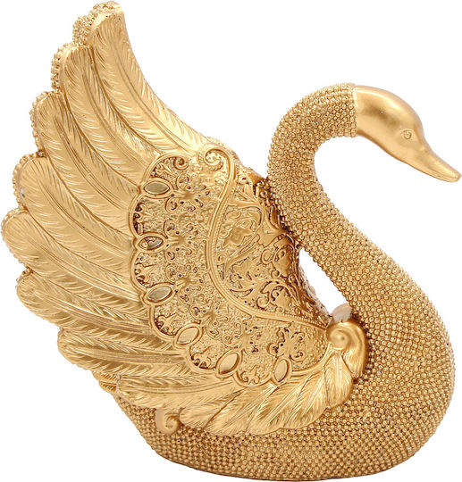 Decorative Polyresin Pieces 2 13x7x14 10x6x13 From Swans Golden