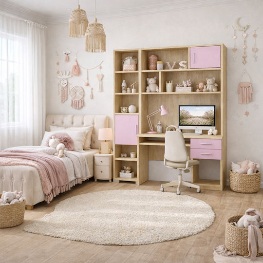 Birou pentru copii Roz 140x55x180cm Birou pentru copii Roz 140x55x180cm