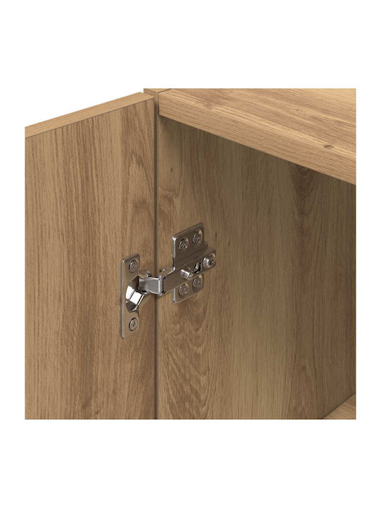 Wall Living Room Cabinet Made of Particle Board in Oak 80x42.5x64cm