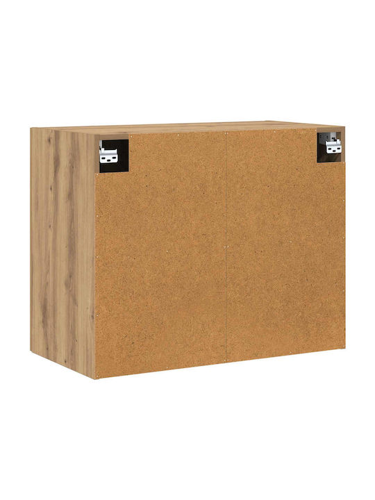Wall Living Room Cabinet Made of Particle Board in Oak 80x42.5x64cm