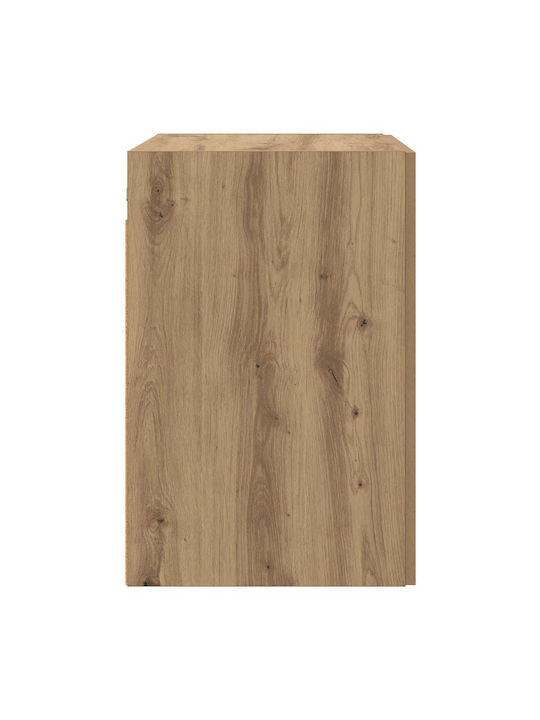 Wall Living Room Cabinet Made of Particle Board in Oak 80x42.5x64cm