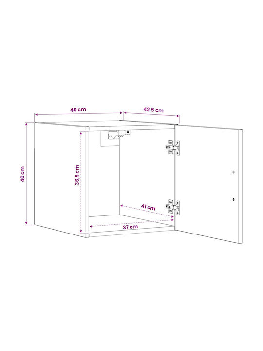 Wall Cabinet Brown 40x42.5x40cm