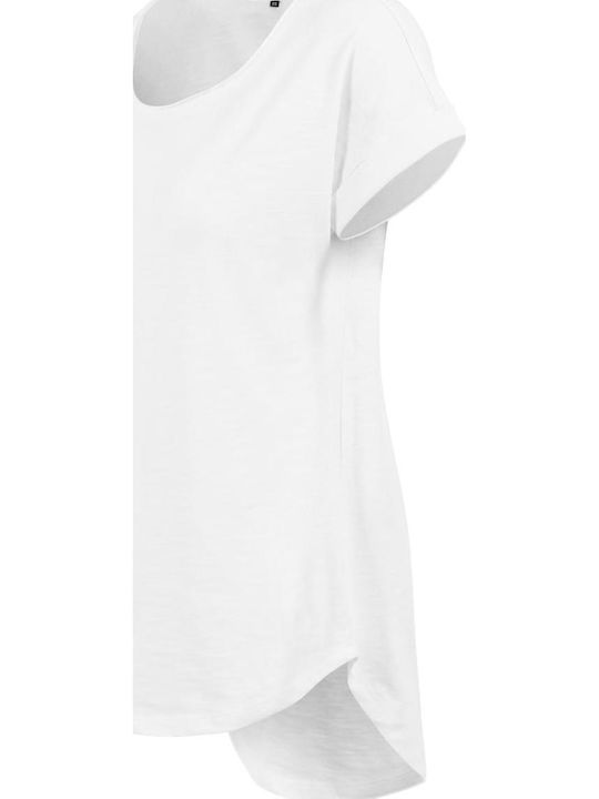 BYB Tricou Promoțional Pentru Femei Mâneca Scurtă Alb