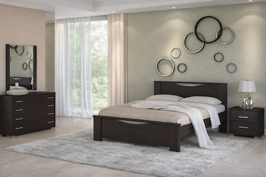 Sarris Schlafzimmermöbel-Set Smile Wenge 140x200cm 4 Stück
