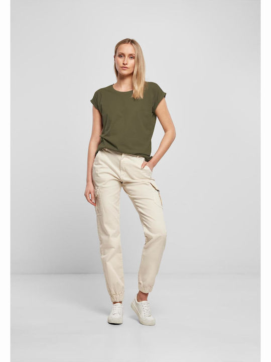 Build Your Brand Women's Promotional T-Shirt Black Olive