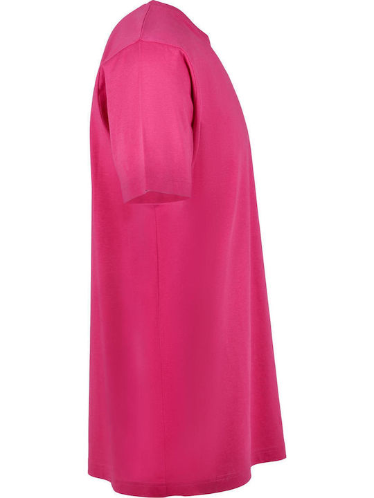 BYB Ανδρικό Διαφημιστικό T-shirt Κοντομάνικο Hibiskus Pink