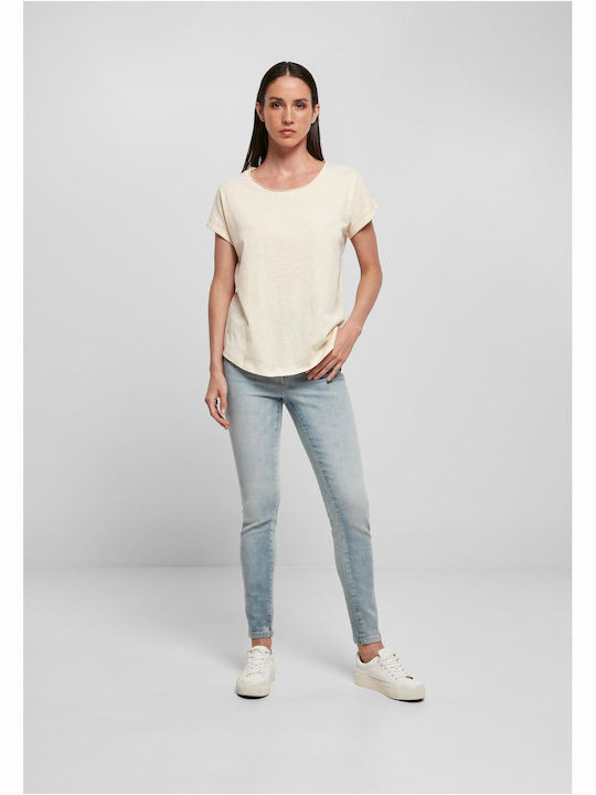 BYB Γυναικείο Διαφημιστικό T-shirt Κοντομάνικο White Sand