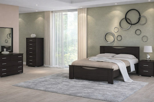 Sarris Schlafzimmermöbel-Set Lachendes Gesicht Wenge 140x200cm 5 Stück