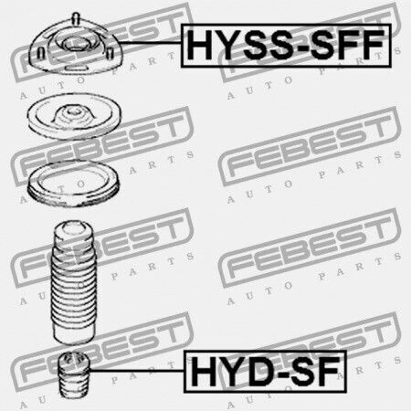 Febest Amortizor De Șocuri Pentru Hyundai iX35 2010-2013