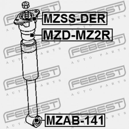 Febest Αμορτισέρ για Mazda Demio 2002-2005