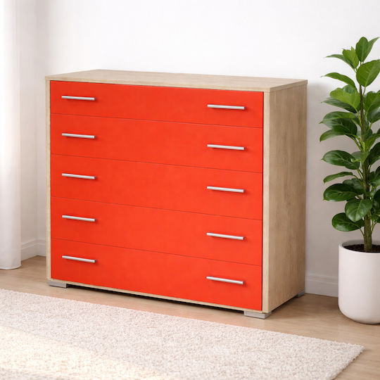Holz Boden Bücherregal Rote 80x45x90cm
