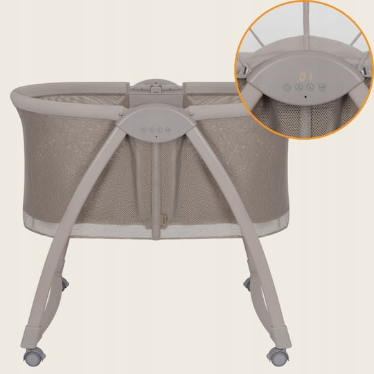 Lionelo Baby Cradle with Mattress and Wheels Beige