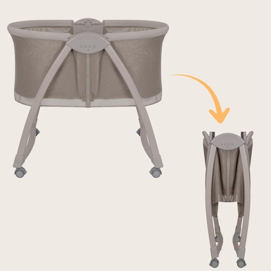 Lionelo Baby Cradle with Mattress and Wheels Beige