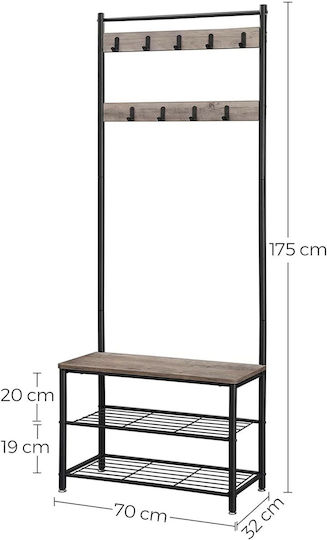 Mobilier Hol cu Suport Pentru Pantofi din PAL 70x32x175cm