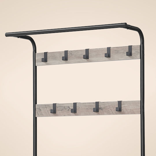 Hallway Furniture with Hanger & Bench Particle Board 72x33.7x183cm