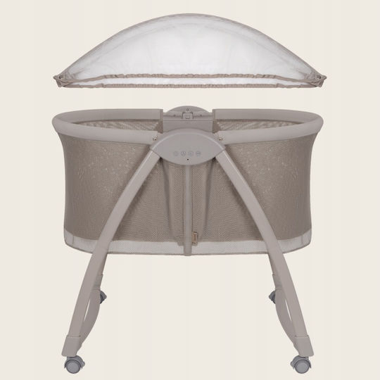 Lionelo Baby Cradle with Mattress and Wheels Beige