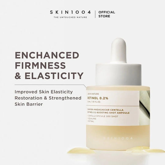 Skin1004 Madagascar Centella Retinol 0.2 Soothing & Anti-aging Ampoule Face Serum with Retinal & Retinol for Detoxifying 30ml