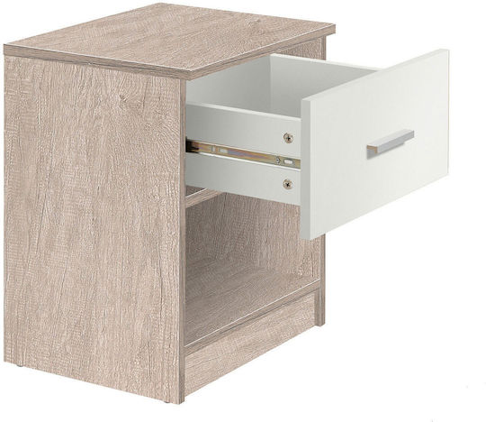 Wooden Bedside Table Brown 40x32x48cm
