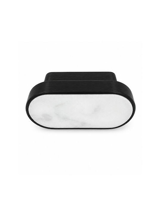 Sc Herrajes 880 Furniture Handle Made of Marble & Metallic Black with Hole Centers 96mm