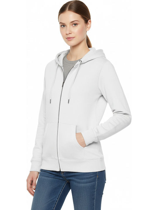 B&C Queen Unisex Hanorace Promoționale Mânecă Lungă Alb B&C Queen Unisex Hanorace Promoționale Mânecă Lungă Alb