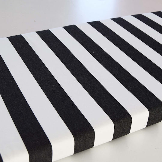 Decocraft για Παγκάκι Κήπου Μαύρο/λευκό 50x112εκ.