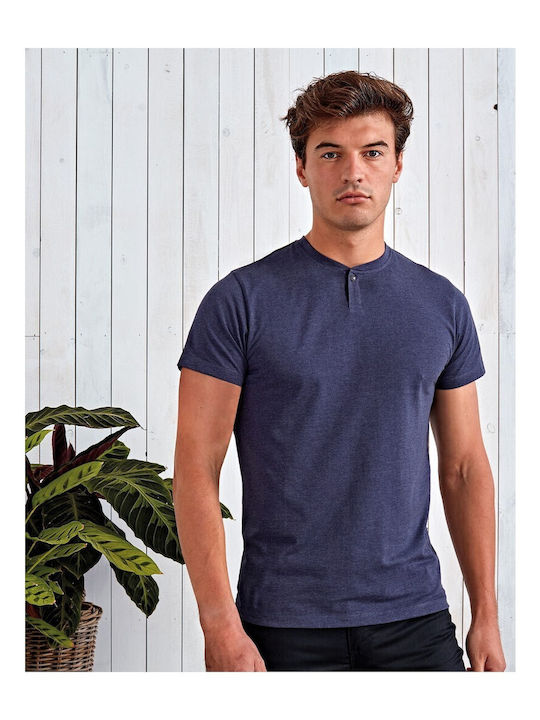 Premier Ανδρικό Διαφημιστικό T-shirt Κοντομάνικο Navy Melange