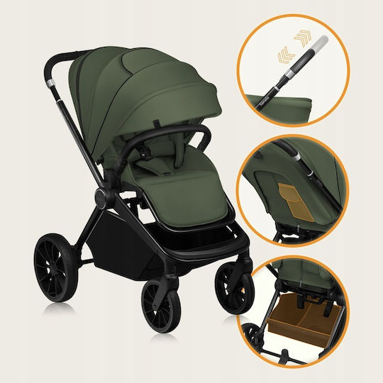 Lionelo Mika Plus Reversible Baby Stroller Suitable for Newborn Beige Sand 10.9kg