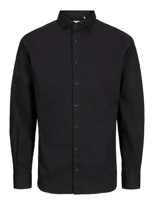 Long-sleeved Cotton Shirt Black