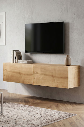 Έπιπλο TV Επιτοίχιο Μπλε 120x32x30εκ.
