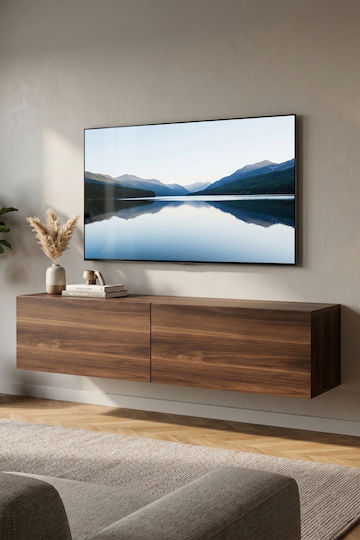 Έπιπλο TV Επιτοίχιο Μπλε 120x32x30εκ.