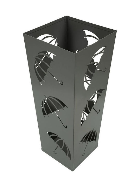 Mauro F Metallic Grey Umbrella Rack 19x19x48cm