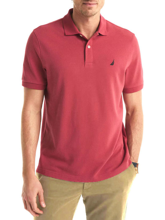 Polo Short Sleeve Burgundy Blouse