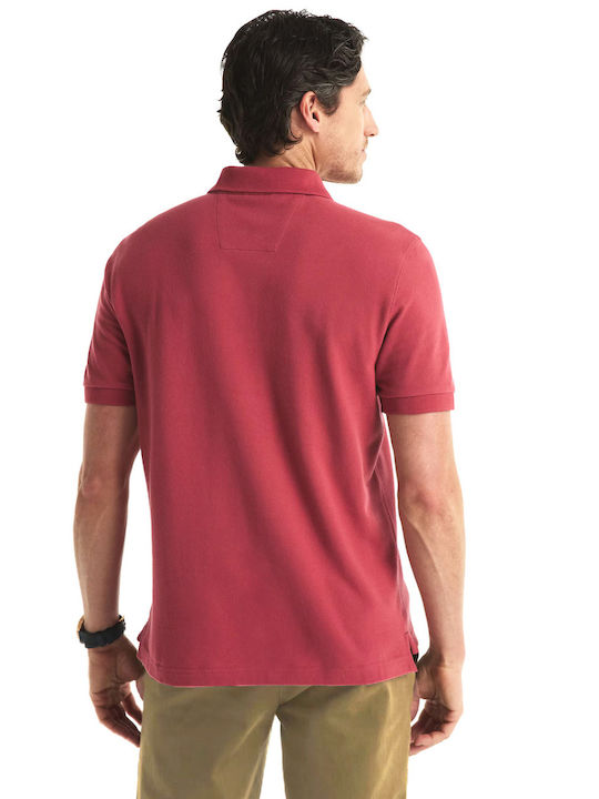 Polo Short Sleeve Burgundy Blouse