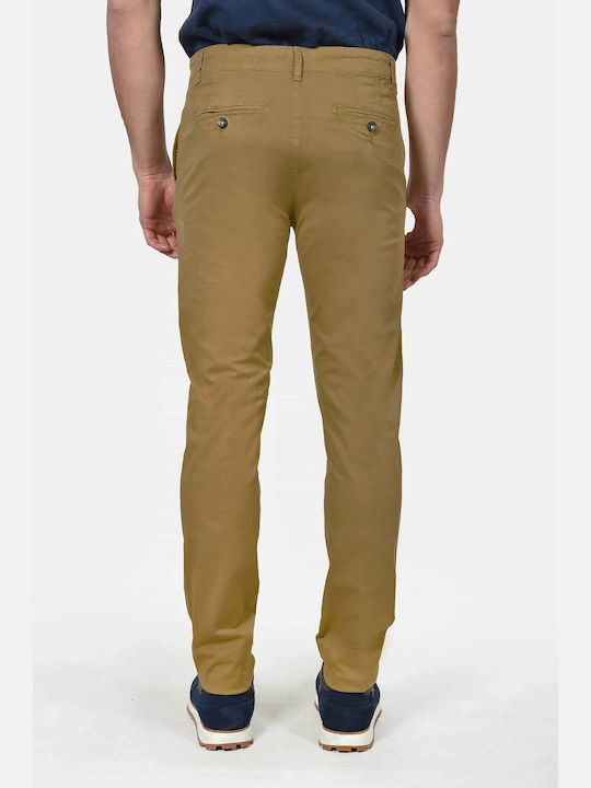 Herrenhosen Chinos Elastisch Schlank Passform Camel