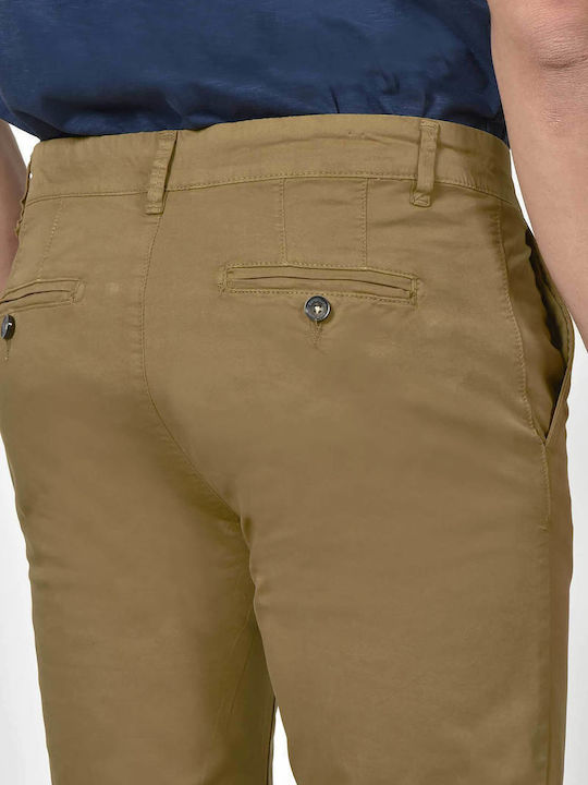 Herrenhosen Chinos Elastisch Schlank Passform Camel