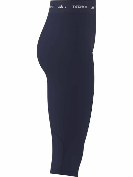 Techfit Training Γυναικείο Capri Κολάν Σύσφιξης Ψηλόμεσο Μπλε
