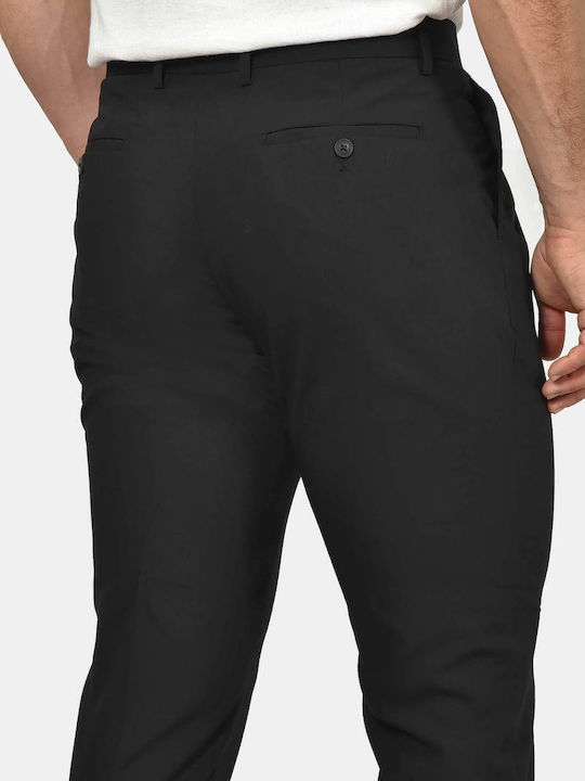 Winter Herrenanzug mit Weste mit Schlanke Passform Schwarz
