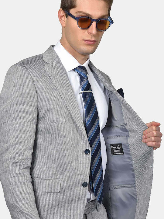 Summer Men's Suit with Regular Fit Blue