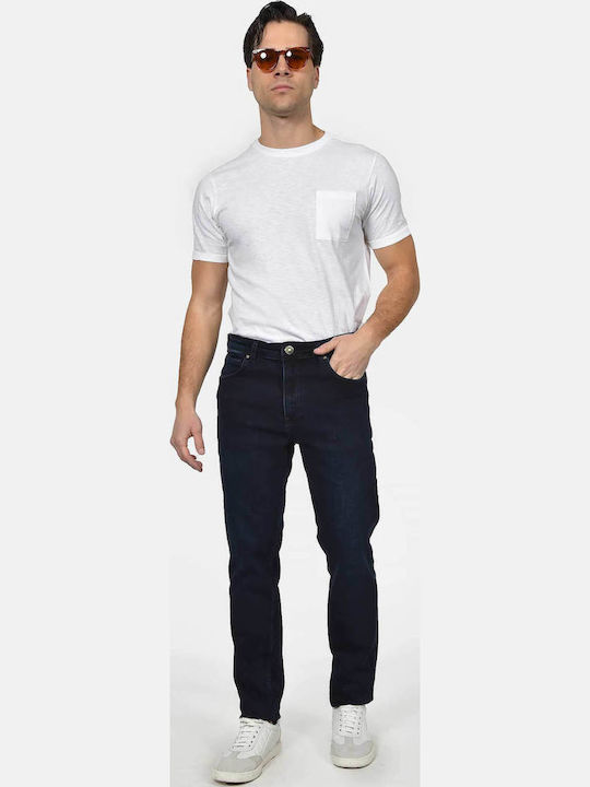 Herren Jeanshose Elastische mit Entspannter Anwendung Blau Schwarz