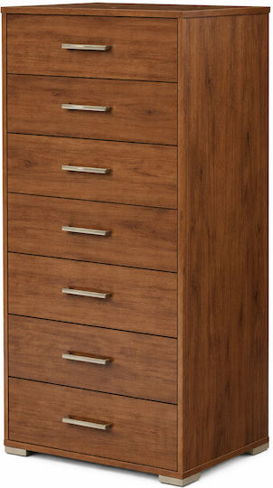 Chest of Drawers Wooden Walnut 60x45x123cm