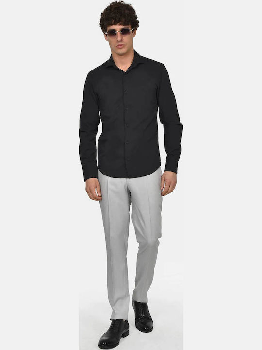 Long Sleeve Shirt in Regular Fit Black