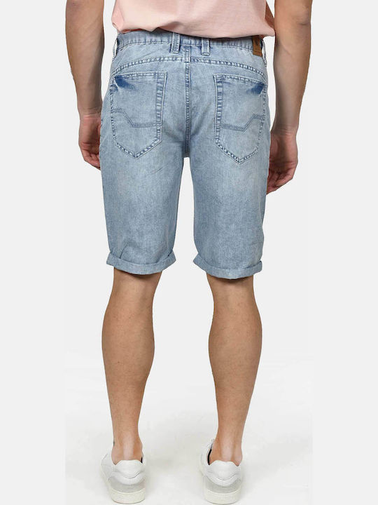 Pantaloni Scurți Bărbați Denim Albastru