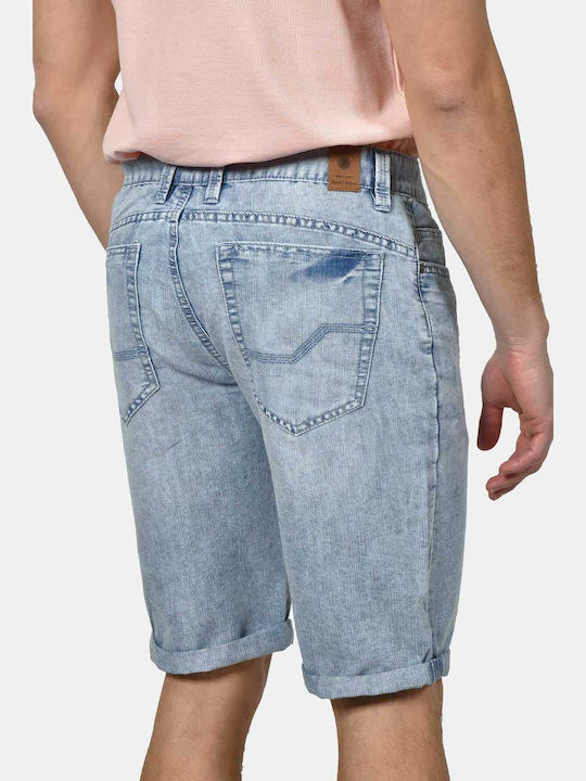 Pantaloni Scurți Bărbați Denim Albastru