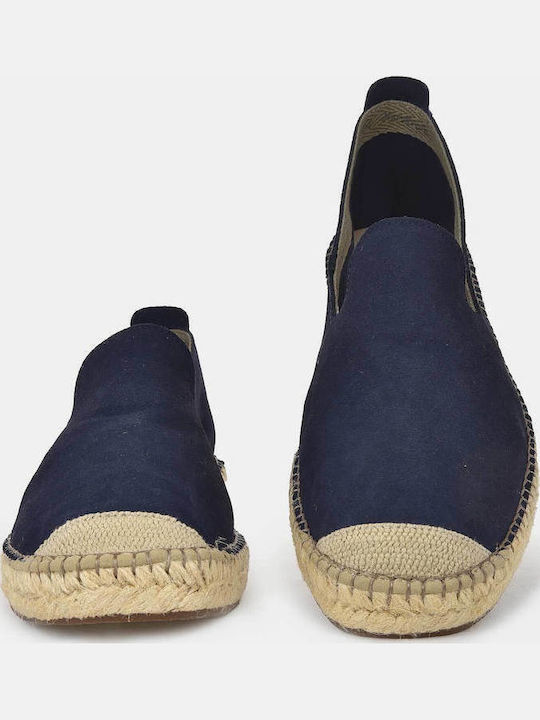 Leather Men's Espadrilles in Blue Color