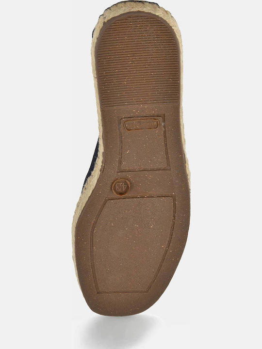 Leather Men's Espadrilles in Blue Color