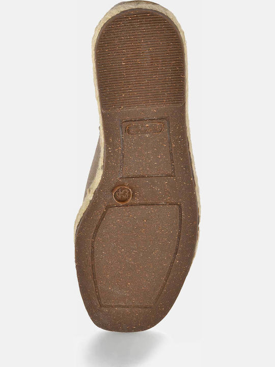 Leder Herren Espadrilles in Beigem Farbton