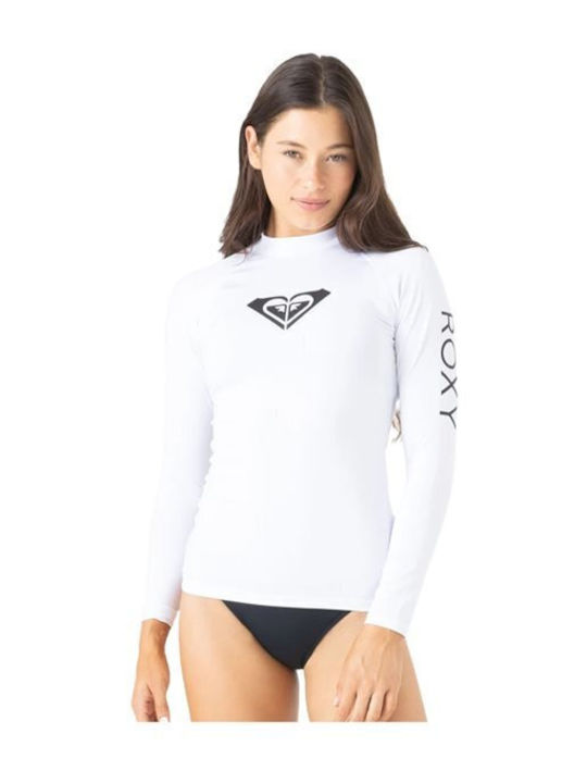 Roxy Whole Hearted UPF 50 Дамска Дълъг Ръкав Слънцезащитна Блуза Бяла