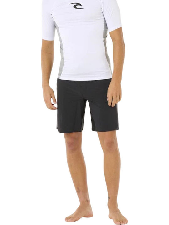 Rip Curl UPF 50 Men Short Sleeve Sun Protection Shirt White
