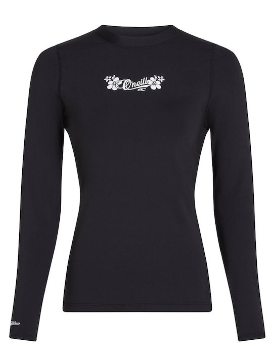 O'Neill Skins UPF 50+ Women Long Sleeve Sun Protection Shirt Black