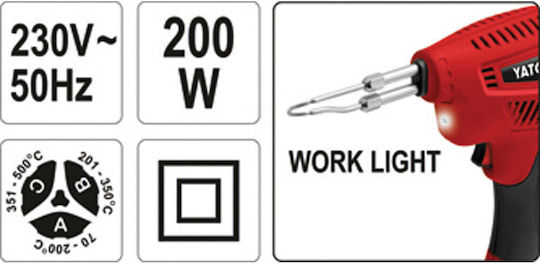 Yato YT-82451 Soldering Iron Electric 200W with Temperature Setting